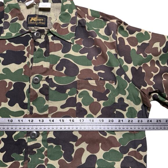Vintage K Mart Duck Camo Camouflage Button Field Jacket Mens Large 60s 70s - Picture 4 of 6
